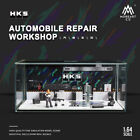 Moreart 1:64 Diorama Display Case Automobile Repair Workshop Garage Hks / Spoon