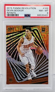 Devin Booker 2015 Panini Revolution RC Infinite #102 PSA 8 SP Insert Suns Pop 12