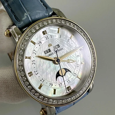 Maurice Lacroix MP6066 Masterpiece SS Leather YG Diamond Automatic Men's - Image 1 of 4