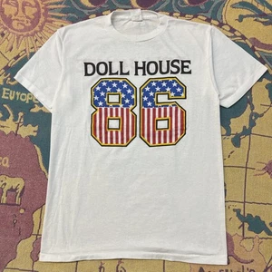 Vintage 80s Doll House Strip Club '86 Shirt Mens Large White Orlando Florida - Picture 1 of 9