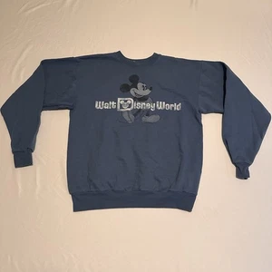 Walt Disney World blauer MICKEY MOUSE klassischer Pullover Sweatshirt Gr. Medium - Bild 1 von 10
