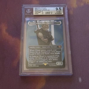 Cloud, Midgar Mercenary Borderless Surge Foil 0520, MTG Final Fantasy GM BGS 9.5 - Bild 1 von 2