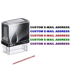 Benutzerdefinierte E-Mail-Adresse selbstfärbender Stempel - 9/16 Zoll x 1-1/2 Zoll Abdruck - Bild 1 von 5
