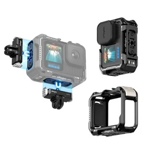 Jaula metálica para conejos AMagisn Upgrade Ver para GoPro HERO13 negra/HERO12 negra/HE - Imagen 1 de 11