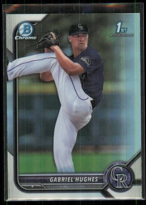 2022 Bowman Draft Chrome Refractor 1st Gabriel Hughes #BDC-151 - Image 1 of 2