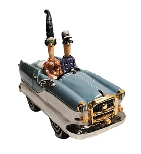 Seltene limitierte Auflage Nr. 5/85 Vollmond Ton Keramik Auto Skulptur mit Paar Figur - Bild 1 von 24