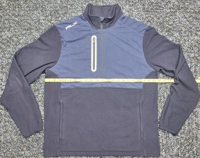 RLX Ralph Lauren Golf Tour Fleece 1/2 Zip Pullover Navy Men’s Medium  - Image 1 of 4