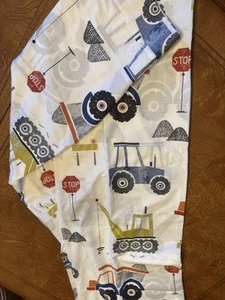 The Company Store Kids Construction Zone TWIN flat sheet only Organic Cotton - Picture 1 of 10