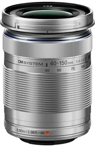 OM SYSTEM M.Zuiko Digital ED 40-150mm f/4-5.6 R Lens for MFT, Silver NEW - Picture 1 of 3
