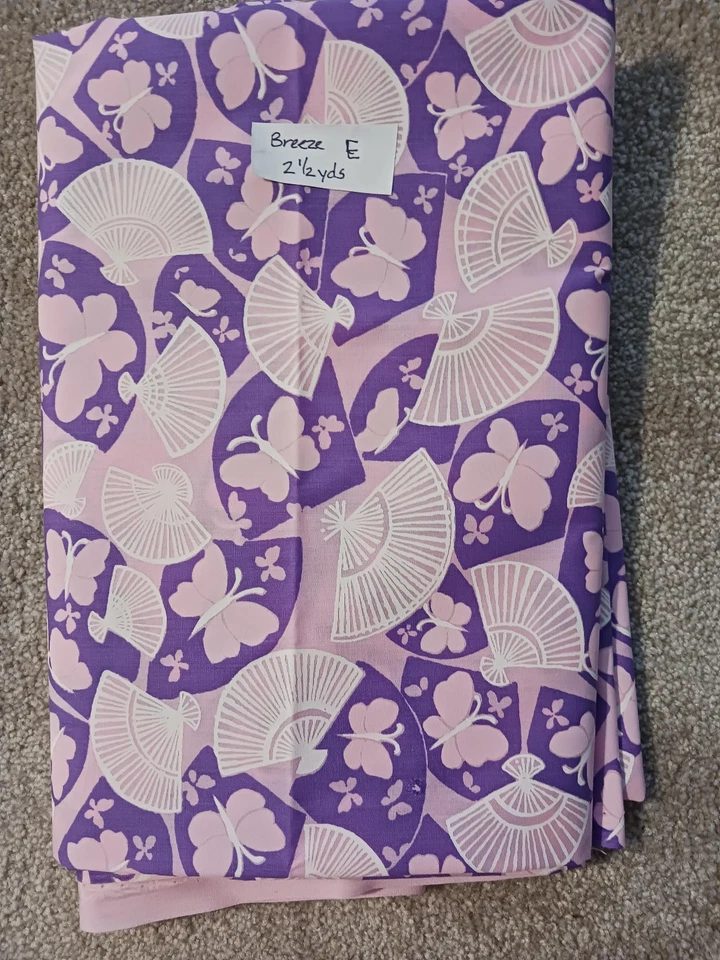 Tela de algodón vintage Key West Lilly Pulitzer "Breeze E" 44" x 2-1/2 yardas Foto 1 de 1