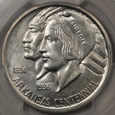 1935 Arkansas Half Dollar Commemorative PCGS MS-65 - Image 1 of 4