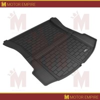 For 17-19 Tesla Model 3 Black Carbon Fiber Pattern Rear Cargo Trunk Liner Mat