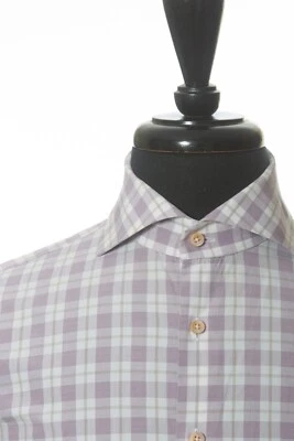 Stenstroms Pink Check Fitted Body Shirt 28282 - Image 1 of 4