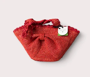 Borsa Kate Spade new york x Target con fiocco in rafia - rossa nuova con etichetta | IN MANO - Foto 1 di 3