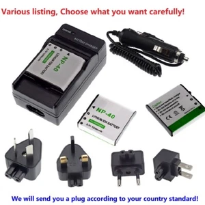 Battery or charger For CASIO NP-40 BENQ NP-40DBA, NP-40, NP-40DCA, LB-060, GB-60 - Picture 1 of 29