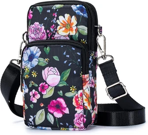 Borsetta Porta Cellulare Donna, Impermeabile Nylon Borsello Donna Tracolla Picco - Foto 1 di 12
