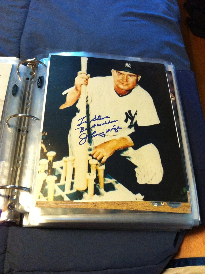 Johnny Mize Personalized Autographed 8 x 10 photo.  Elected to Hall of Fame 1981 - Image 1 of 1