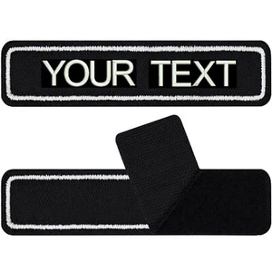 Patch Personalisiert mit Klettverschluss Namensschilder für Kleidung 100x25mm - Bild 1 von 8