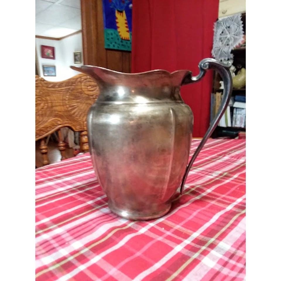 Atq Silvercraft EPNS Water Pitcher Formal Dining Silver Ice Spout Art Deco - Image 1 of 4