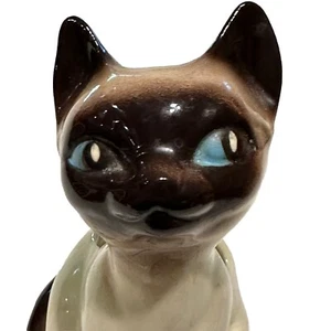 Vintage Siamese Cat Ceramic Planter Granny Cottage Core Mid-Century Blue Eyes - Picture 1 of 10