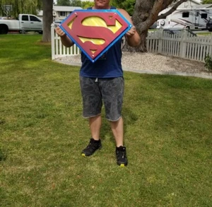 Superman Metal wall art sign home decor wall hanging sculpture plasma cut design - Picture 1 of 5