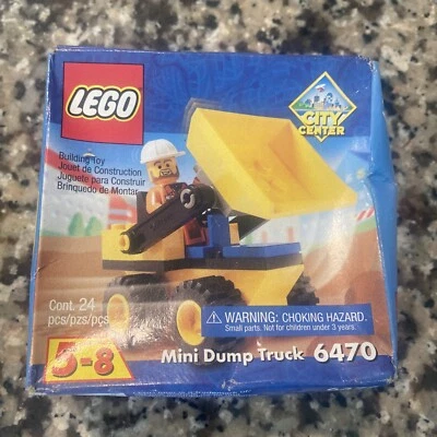 Vintage Lego Town 6470 Mini Dump Truck With Construction Worker- 100% COMPLETE  - Изображение 1 из 2