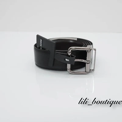 Новый с Ярлыками Michael Kors мужской вырез по размеру двусторонний ремень 38 мм кожи коричневый черный $78 - Изображение 1 из 4