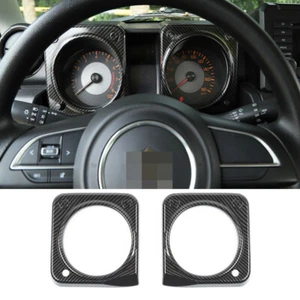 2x Cubierta interior de tablero ABS fibra de carbono borde medidor para Suzuki Jimny 2019-21 - Imagen 1 de 11