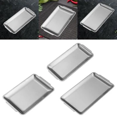 Stainless Steel Food Serving Tray Organizer Tray for Commercial Baking BBQ - Image 1 of 2