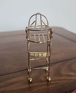 Miniature Dollhouse Metal High Chair - Picture 1 of 6