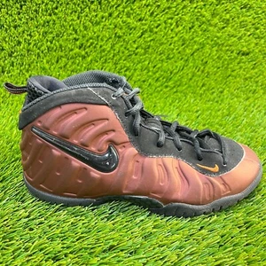 Nike Air Foamposite Pro Boys Size 3Y Crimson Black Athletic Shoes Sneakers - Picture 1 of 10