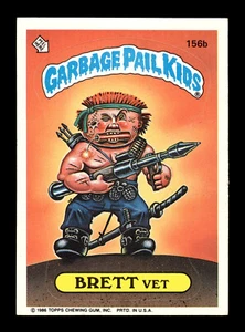 1986 Garbage Pail Kids Serie 4 -- #156b Brett Vet - Bild 1 von 2