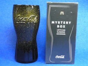 MC DONALDS COCA COLA GLAS MYSTERY GLÄSER GLASS DEUTSCHLAND 2020 SCHWARZ GOLD - Picture 1 of 3