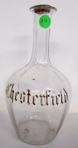 GRUEN WATCH CO.RARE ANTIQUE 1900'S CHESTERFIELD RIBBED LIQUOR BOTTLE/ ESTATE #16 - Picture 1 of 8