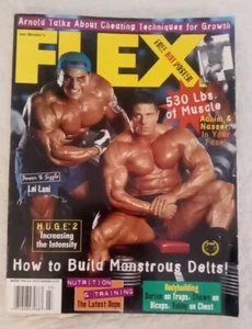 FLEX MAGAZIN Achim & Nasser Arnold Cover Levrone Poster Bodybuilding März 1996 - Bild 1 von 8