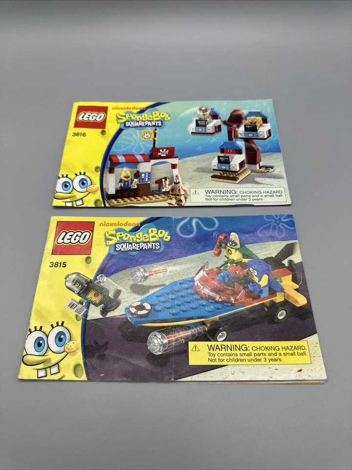 Lot Of 2 SpongeBob Squarepants LEGO Instruction Manuals 3815 And 3816 - Image 1 of 1