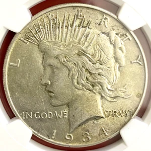 NGC-AU! 1934 PEACE DOLLAR - Picture 1 of 3