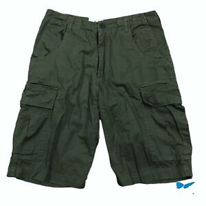 Stussy Men's 30 Green Cargo Shorts Vintage Authentic wear