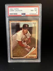 1962 Topps Baseball #83 Larry Jackson PSA 8 - Foto 1 di 1