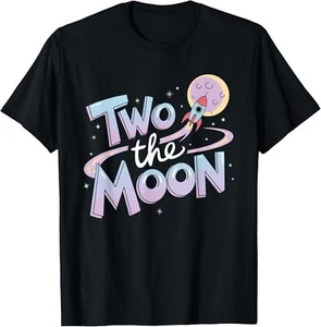 Two The Moon 2nd Birthday Girl Boy 2 Year Old Toddler T-Shirt Hoodie - Picture 1 of 11