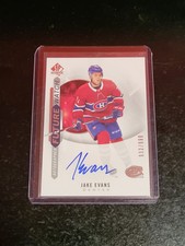 2020-21 UD SP Authentic Future Watch Auto /999 Rookie RC Jake Evans 