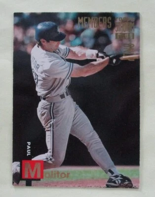 PAUL MOLITOR 1994 TOPPS STADIUM CLUB Members Only BASEBALL CARD - Image 1 of 2