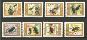 Viét Nam 1977 coléoptères Y&TN°56 à 63 8 timbres oblitérés /T8310 - Imagen 1 de 1