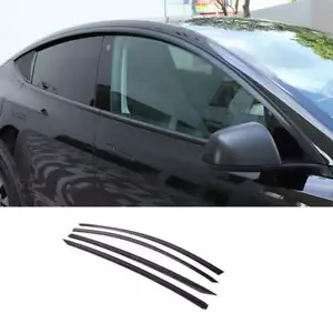 Matte Black Window Visor Vent Shades Sun Rain Guard For Tesla 2020-2023 Model Y - Picture 1 of 7