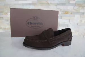 Church's Eu 39,5 UK 5.5 Slipper Shoes Loafers PEMBREY Braun New Previously - Picture 1 of 7