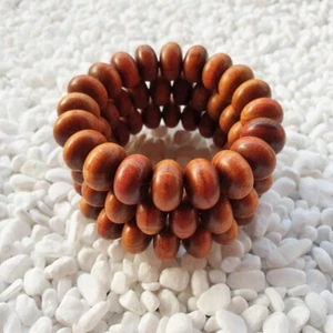 Elegante Pulsera Rajá Kayu Indonesio 20 Cuentas Rojo Agathis Rey de la Madera 10x16 MM - Imagen 1 de 9