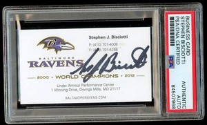 Stephen Bisciotti signed autograph auto Baltimore Ravens Business Card PSA Slab - Picture 1 of 1