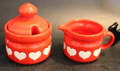 Crema y azúcar corazones grandes Waechtersbach Foto 1 de 3