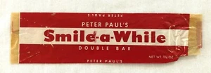 1950 Dated Peter Paul Smile-a-While Candy Bar Wrapper - Picture 1 of 2