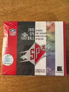 2005 SPX Upper Deck Football Hobby Box 18 Packs 4 Cards per pack UNOPENED - Picture 1 of 9